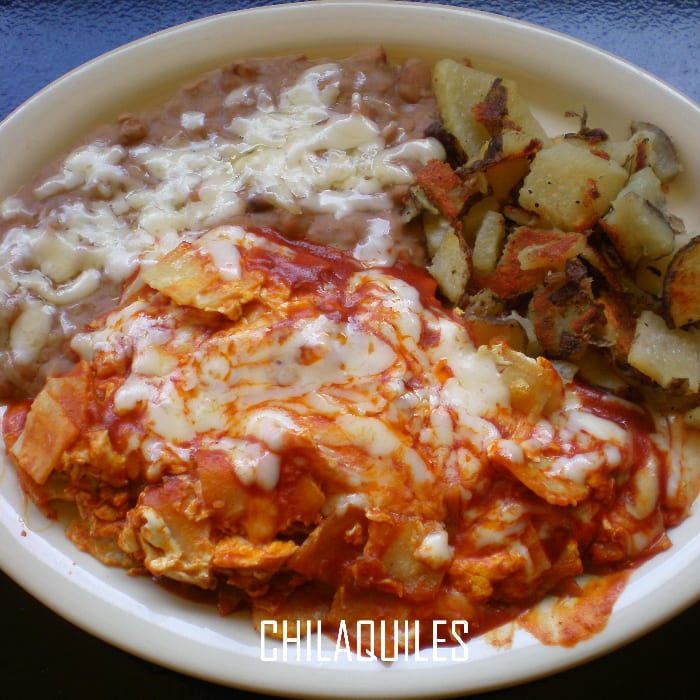 Chilaquiles With Eggs.